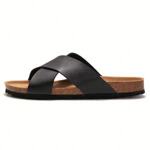 Pantoufles simples à semelle souple pour hommes, sandales de plage rétro à fleurs, antidérapantes, confortables, chaussures décontractées pour hommes - Product Image 4