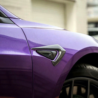 Vinyle de covering automobile PET Cast HD brillant métallisé bleu mauve 1,52x16m/5x55ft, vente en gros, usine de Guangzhou, un rouleau complet, autocollants pour voiture