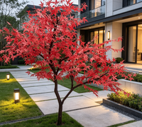 Plantes artificielles Kraken haut de gamme, grand arbre d'érable rouge de style japonais, décorations florales durables, résistantes aux UV et au feu