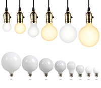 Ampoule Led E26 E27 LED en verre blanc laiteux, ampoule à Filament variable G80 G95 G125 Edison ampoule LED
