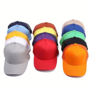 Casquettes de baseball 100 % coton et polyester, en stock, casquette de sport en maille, casquette tendance à 5 panneaux pour l'extérieur - Product Image 1