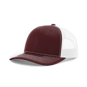 Chapeau de camionneur 6 panneaux de haute qualité personnalisé structuré conception unie bord incurvé maille respirante dos réglable à la mode en plein air - Product Image 1