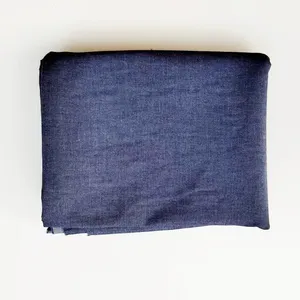 Light Indigo Washed Chambray Fabric (4.5 oz)