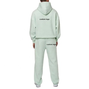 Chất Lượng Cao Trống Đồng Bằng Tùy Chỉnh 2-Mảnh Baggy Tracksuit Mùa Đông Giá Rẻ Giá Quá Khổ Mens Tracksuit <span class=keywords><strong>Set</strong></span> - Product Image 2