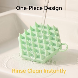 Cepillo Exfoliante para Cuero Cabelludo de Silicona Suave con Forma de Flor para una Limpieza Profunda y Eliminación de la Caspa, Ecológico, para Uso en Salón y en Casa - Product Image 2