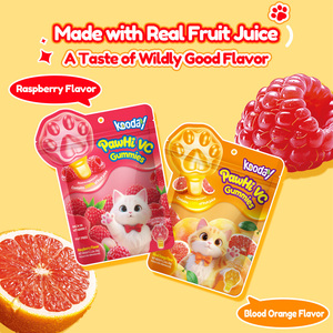 Gommes à la vitamine C en forme de patte de chat mignonnes, friandises adorables en forme de griffe, riches en nutriments stimulant l'immunité pour tous les âges - Product Image 1