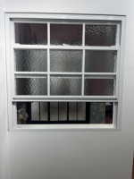 Ventanas Modernas de Vinilo de Doble Hoja para el Hogar, Doble Acristalamiento UPVC con Marco de Aleación de Aluminio, Apertura Vertical, Cortina Colgante