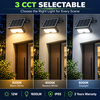 Projecteur solaire extérieur IP65 de sécurité avec LED haute luminosité 3CCT, matériau ignifuge V0, garantie 3 ans pour jardin et terrasse