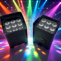 Super promotion : Projecteur LED extérieur étanche IP65 9x18W RGBWAV UV 6-en-1, alimenté par batterie, avec contrôle WiFi, application et DMX sans fil, idéal pour mariages