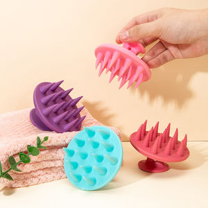 Cepillo masajeador de silicona para el pelo del cuero cabelludo, cepillo de champú de masaje, venta al por mayor - Product Image 3