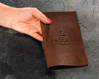 Porte-chèques en cuir véritable léger et durable pour restaurant, hôtel, bar – Présentoir de factures pour restaurant