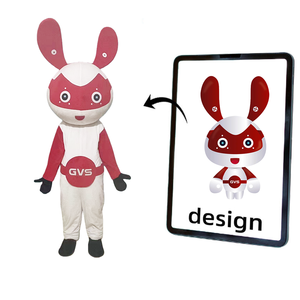 Custom Cartoon Character Animal <strong>Rabbit</strong> Penguin Mascot <strong>Costume</strong> for <strong>Adults</strong> Unisex Soft Plush &amp; PP Cotton Advertising Promotion - Product Image 1