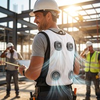 Gilet de climatisation semi-conducteur - Veste à refroidissement actif - Vêtement de travail de sécurité anti-ondes de chaleur pour les travaux en extérieur