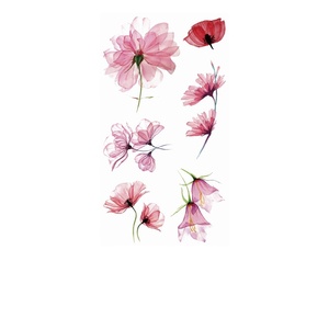 Tatuaje Temporal de Acuarela, Adhesivo Impermeable con Diseño Floral Pequeño y Transparente, Calcomanía Corporal para Fiestas, Uso Profesional y Festivales - Product Image 3