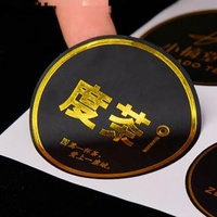 Étiquette adhésive personnalisée imperméable avec estampage à chaud doré, autocollant de luxe avec logo pour affichage des ingrédients de la marque d'huile capillaire