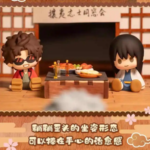 ตุ๊กตา10ชิ้น/เซ็ต Bandai รุ่นกล่องคนตาบอดของแท้ <span class=keywords><strong>Gintoki</strong></span> shinpachi Kagura Hijikata EX cashapon ท่านั่งตุ๊กตา Q-Version - Product Image 4