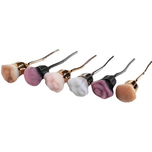 Rose Plastic Handle Makeup <b>Brush</b> Soft Synthetic Fiber Loose Powder <b>Blusher</b> Nail <b>Brush</b> Custom Logo - Product Image 3