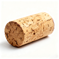 Bouchons de vin rouge naturels en bois, bouchons coniques en liège pour bouteilles de vin avec service de découpe
