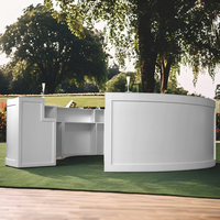 Comptoir de bar rond en bois moderne avec armoire pour bar à domicile, centre commercial, hôtel - Mobilier commercial durable