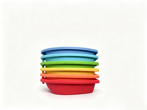 Jouet de bain flottant doux pour bébé, tasse à empiler pour jeux aquatiques avec protège-doigts, jouet sensoriel éducatif précoce pour la baignoire - Product Image 3