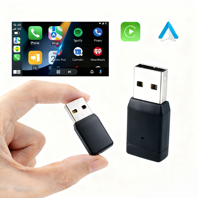 Wholesale USB Wired Wireless Carplay Adapter Wi-Fi6 Bluetooth5.4 for Apple Carplay Android Auto Audi Compatible Universal