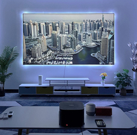 Écran de projection VisualMr Hot PVC Nano Grey 2261cm 1cm Cadre fixe avec lunette 4K 8K Angle de vision de 179° Portable Laser tricolore
