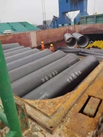 Peinture au goudron de houille époxy, tuyau en fonte ductile EN598 C25 Dn500mm, sans soudure, pliage, découpe, pipeline, certifié ISO2531