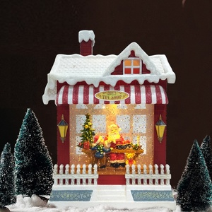 Linterna de Navidad con diseño de casa de dulces, Papá Noel, tienda de juguetes infantiles, decoración navideña, globo de nieve, linterna LED de Navidad - Product Image 6