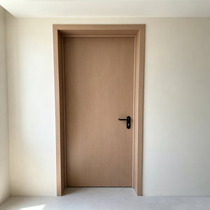 Neuheiten Moderne Maßgefertigte Holzmaserung Stahltür Innentür für Hotel Apartment Tür - Product Image 3
