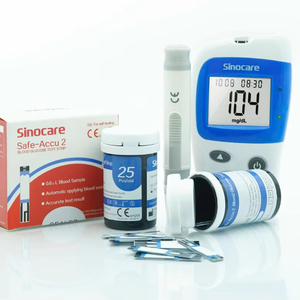 Glucomètre électronique avec mémoire de 200 résultats de test, glucomètre portable, système de soins à domicile, appareil de test de <span class=keywords><strong>glycémie</strong></span> - Product Image 1
