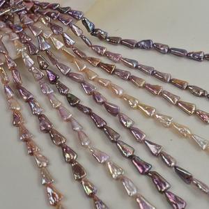 Perlas Naturales de Agua Dulce para DIY, Hechas a Mano, Nuevas, Coloridas, Pequeñas, Triangulares, Barrocas, Moradas, Blancas, Rosadas, Perlas Dispersas - Product Image 1