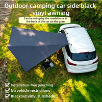 Auvent de voiture pour camping, abri solaire universel pour SUV, tente imperméable anti-UV pour fourgonnette, camping-car, caravane, tissu Oxford 300D