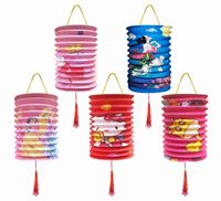 Lanterne personnalisée en forme d'orgue de noël, 5 pièces, pliables, de haute qualité, luminaire suspendu en papier, pour mariage, publicité et anniversaire