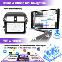 Radio para Auto de 9 Pulgadas con Android Carplay y Android Auto, GPS, Compatible con Cámara AHD para Toyota Corolla 2009-2013, Venta al Por Mayor de Fábrica