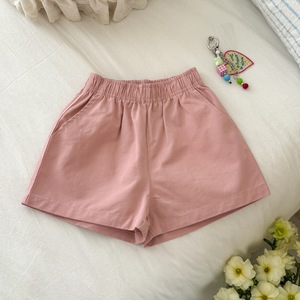 Elastic Waist Shorts For Women Summer Breathable Casual High Waisted Pants In Pink Purple Blue Beige Yellow Sizes S M L - Product Image 4