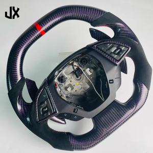 Pour <span class=keywords><strong>Chevrolet</strong></span> <span class=keywords><strong>Corvette</strong></span> C7 <span class=keywords><strong>Camaro</strong></span> SS ZL1 2014-2018 tr/min volant en Fiber de carbone personnalisé en cuir perforé - Product Image 3