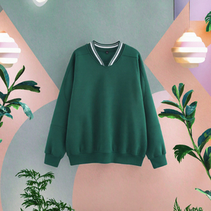 Sudaderas de Mujer 2026, Nueva Moda, Decorativas con Estampado de Flota de Jets, Transpirables, Cuello en V, Manga Larga, Estilo Vintage - Product Image 2