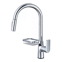 Mélangeur d'eau chaude et froide en laiton au design moderne CYEN mitigeur chromé robinets de cuisine pulvérisateur extractible