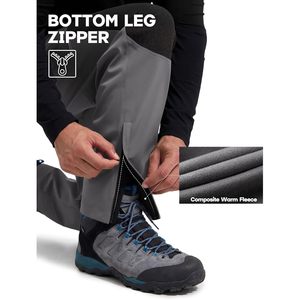 FOXA Men's Waterproof <b>Ski</b> Pants Synthetic Insulated Winter Snow Pants With Zipper Pockets - Product Image 5