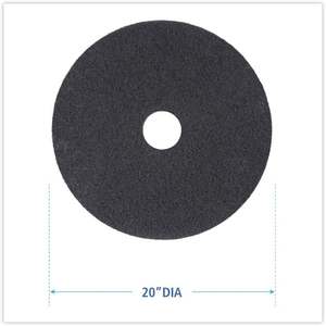 Boardwalk 4020HIP High-Performance Commercial <b>Floor</b> Pads 20\" Dia Black 5/Carton-Standard for <b>Cleaning</b> - Product Image 6