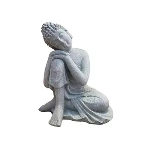 Decoración de mesa de resina artesanal para el hogar, figura religiosa, estatua de Buda Zen, mesa de té para jardín