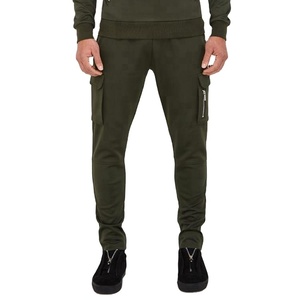 Pantalons de jogging Cargo avec votre propre Logo, pochettes en tissu Jersey personnalisé, vente en gros, - Product Image 2