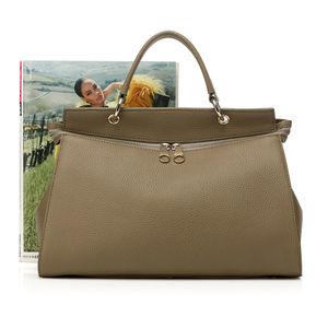 <span class=keywords><strong>China</strong></span> Fabrikanten Vrouwen Grijs Zacht Lederen Draagtas Custom Made Handgemaakte Lady Handtas - Product Image 4