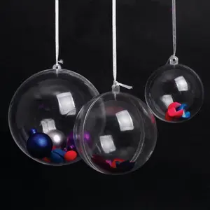 14.6厘米直径透明塑料球圣诞装饰球 (1批 = 100个)
