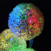 Lumière décorative solaire en forme de pissenlit à 3 têtes, 36 LED multicolores, guirlande lumineuse en fil de cuivre, indice de protection IP54, blanc chaud pour le jardin