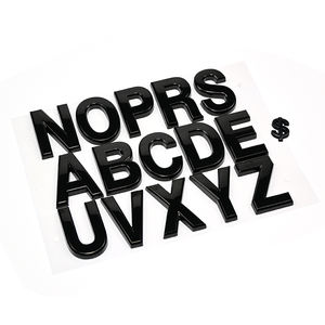 ملصقات سيارات مخصصة رائجة البيع بشعار السيارة، حروف وأرقام ذاتية اللصق من البلاستيك ABS بألوان الكروم والفضي والأسود والذهبي - Product Image 4