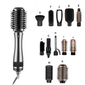 Miglior 11 In 1 1000W staccabile One Step Volumizer spazzola ad aria calda Styler asciugatrice elettrica piastra per capelli bigodino spazzola