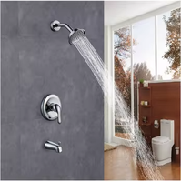 Kit de garniture de douche murale à poignée unique Posi-Temp de haute qualité baignoire à équilibrage de la pression finition chromée vanne en céramique pour hôtels