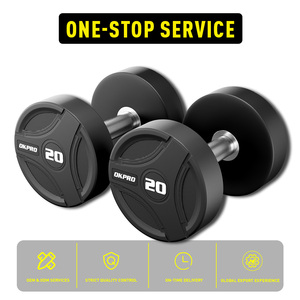 Sıcak Satış Özelleştirilebilir Kauçuk Kaplı Egzersiz ve Fitness 2.5-50kg Premium Kauçuk Yuvarlak Dambıllar - Product Image 5