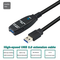 Câble d'extension USB 3.0 actif Xput AM vers AF avec chipset intégré, plusieurs longueurs : 5M, 10M, 15M, 20M, 25M, 30M